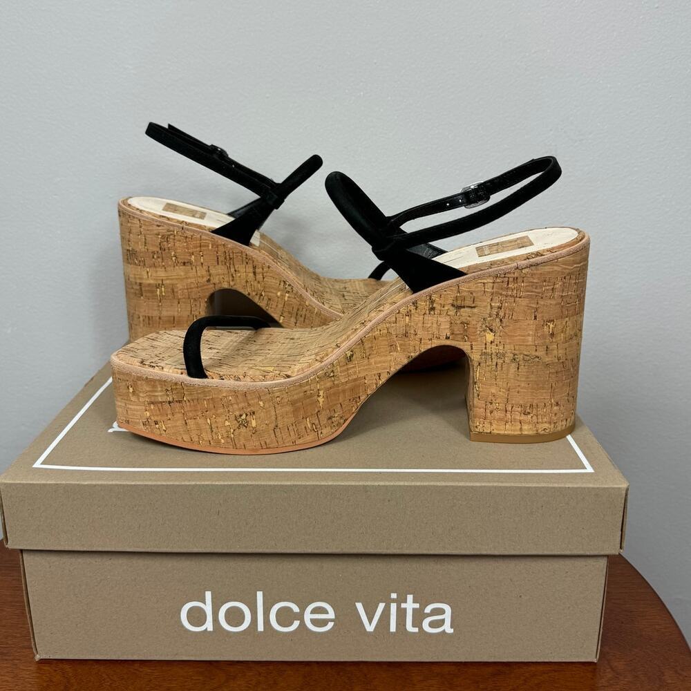 Dolce Vita Jodie Heels in Black Nubuck Size 11 - Picture 7 of 9